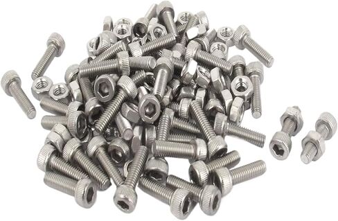 M3x10mm Hex Socket Head Knurled Cap Screws Bolts Nuts Set in Saudi Arabia