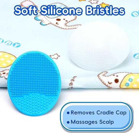 فرشاة غطاء المهد للأطفال ، مجموعة من 5 أساسية من حمامات الأطفال مع حوض اسفنج إسفنجي سيليكون المقبض الطويل مقبض المقبض للأطفال حديثي الولادة الصغار الفتيان (الوردي) in Kuwait