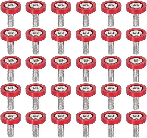 30pcs Bumper Mudguard Washer Bolts M6x1.0 Aluminum Alloy Engine Bay Dress Up Screw Gold Tone in Saudi Arabia