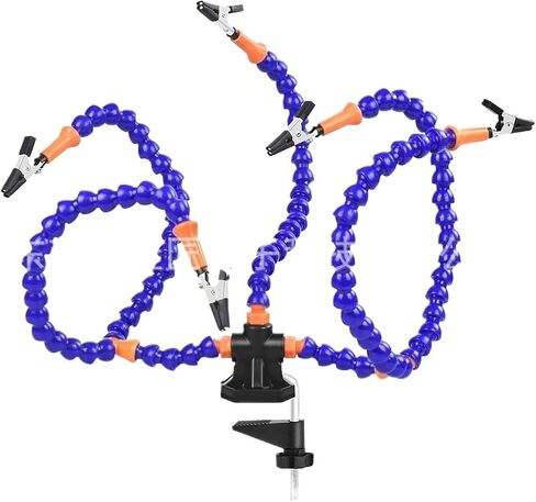 The third hand Multifunctional soldering station universal auxiliary fixture electric soldering iron soldering station PCB circuit board repair fixing bracket tool(Sn5r-blacktuberedclip5claws) in Kuwait