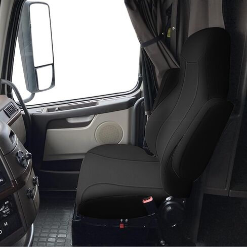 غطاء مقعد جلدي متوافق مع Volvo VNL ، VNR ، VNX ، VHD ، VAH 2019-Current ، أغطية مقعد شاحنة واحدة وأغطية مسند ذراع ، سائق مخصص لتكنولوجيا المعلومات أو غطاء الشاحنة الجانبية للركاب in Saudi Arabia