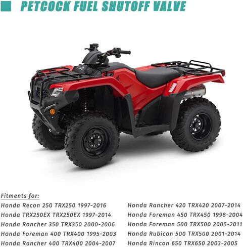 Fuel Petcock & Lever متوافق مع Honda TRX350 TRX400 TRX420 RANCHER TRX400 TRX450 FOREMAN RUBICON TRX650 RINCON TRX250 RECENT TRX250EX OE 16950-HN7-003 16950-HM8-003 in Saudi Arabia