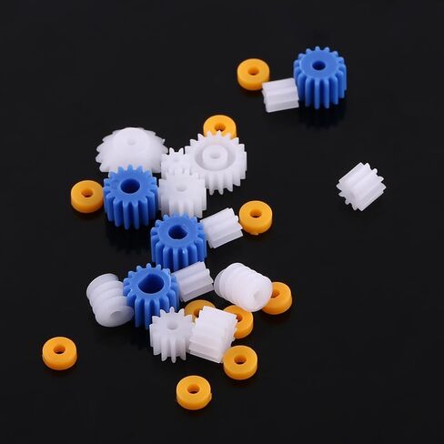 26PCS Plastic Gear Kit, Plastic Spindle Wormss Gear 2mm/2.3mm/3mm/3.17mm/4mm for Aircraft Car Model DIY Robot in Kuwait