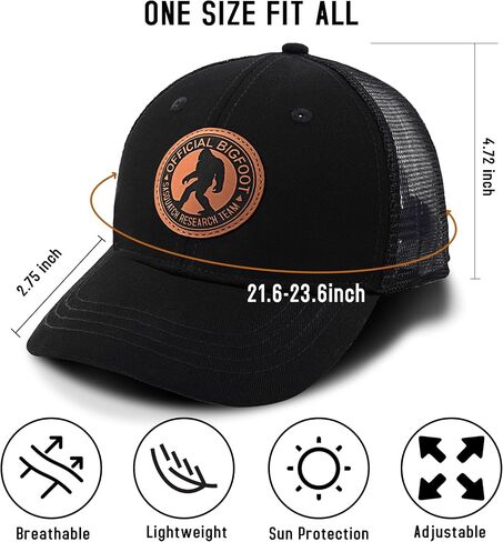 قبعة Bigfoot Mesh للرجال - Snapback Sasquatch Cap قابلة للتعديل الصيد والمشي لمسافات طويلة قبعة معدات في الهواء الطلق التنفس in Kuwait