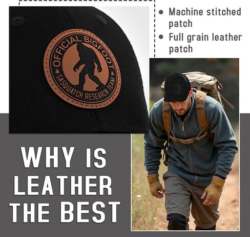 قبعة Bigfoot Mesh للرجال - Snapback Sasquatch Cap قابلة للتعديل الصيد والمشي لمسافات طويلة قبعة معدات في الهواء الطلق التنفس in Kuwait