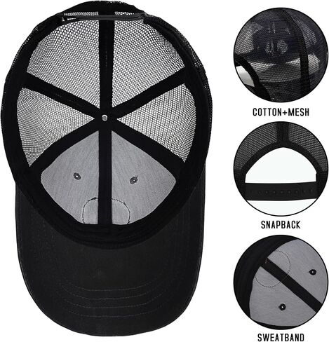 قبعة Bigfoot Mesh للرجال - Snapback Sasquatch Cap قابلة للتعديل الصيد والمشي لمسافات طويلة قبعة معدات في الهواء الطلق التنفس in Kuwait