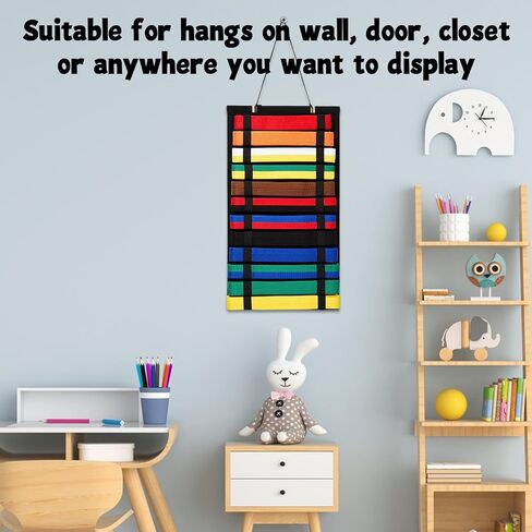 SHUESS 2 PCS Karate Belt Display Rack Holds 12 Belts, Hanging Taekwondo Belt Display Felt Martial Arts Belt Display with Bamboo Frame for Martial Art Learner, Foldable Easy to Carry in Saudi Arabia
