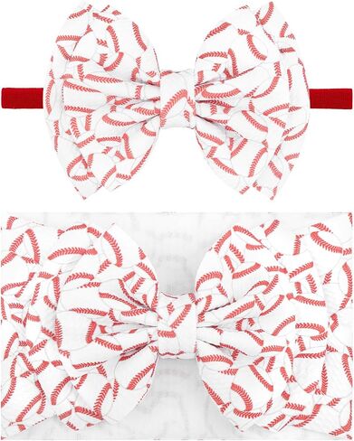 Yanjie 4th of July Hairband - Baby Girl Beadbands with Multicolor Nylon Hair Lair Bow Bead Bead for Baby Girls Infant (Count ، Pack of 1) in Saudi Arabia