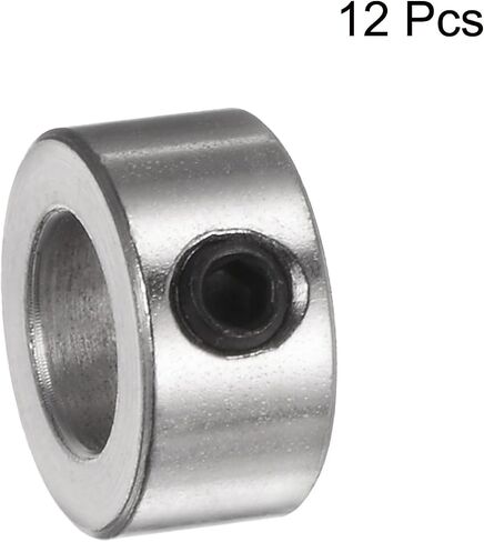 uxcell 12pcs Set-Screw Collars 4mm Bore Stainless Steel Shaft Collars, 9mm OD, 7mm Width, Landing Gear Stopper Wheel Collar with Hex Wrench in Saudi Arabia
