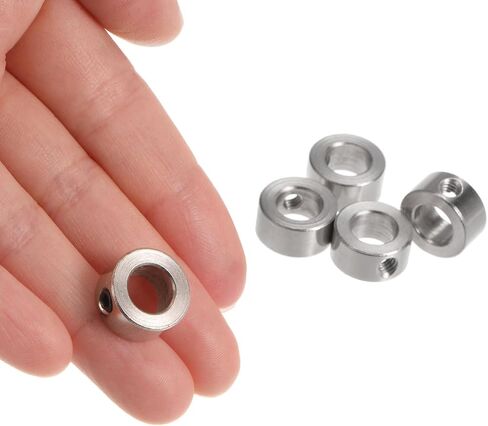 uxcell 12pcs Set-Screw Collars 4mm Bore Stainless Steel Shaft Collars, 9mm OD, 7mm Width, Landing Gear Stopper Wheel Collar with Hex Wrench in Saudi Arabia