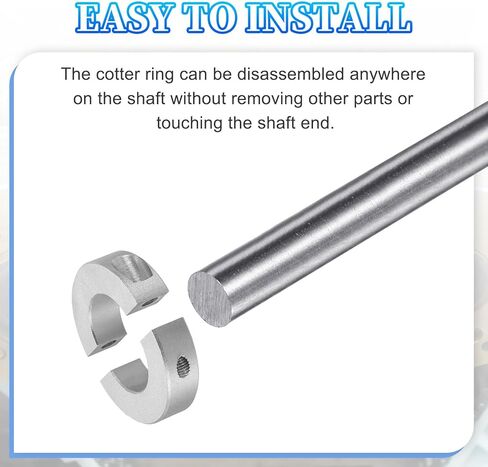 MECCANIXITY Bore 3 mm Single Split Shaft Collar 16 mm OD 8 mm Thickness Aluminum Alloy Locking Collar Clamp Style with Set Screw & Hex Wrench for Machine Tools Industry (Silver, Pack of 4) in Saudi Arabia