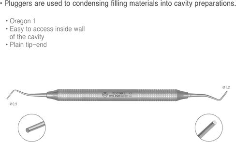 Dental Amalgam Plugger #1 Oregon 0.9mm / 1.2mm Osung -PLGOR1 in Saudi Arabia