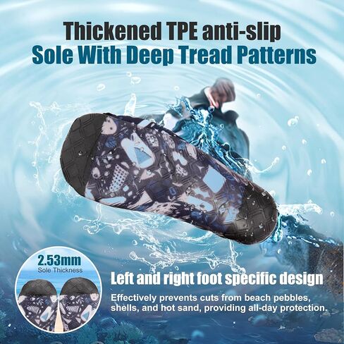RANDY SUN Barefoot Quick-Dry Sand Beach Socks, Breathable Seamless Yoga Sock With TPE Sole in Kuwait
