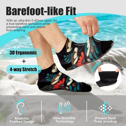 RANDY SUN Barefoot Quick-Dry Sand Beach Socks, Breathable Seamless Yoga Sock With TPE Sole in Kuwait