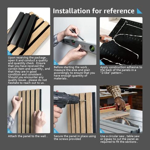 Art3d 2-Pack 104 "x 15.75" ألواح الجدران والسقف الخشبية الصوتية، لوحات امتصاص الصوت الحديثة المخددة، الجوز الداكن in Kuwait