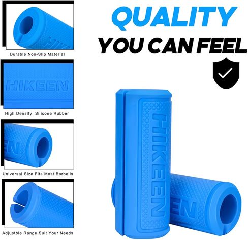 Hikeen Thick Bar Dumbbell Grips,Non Slip Hard Rubber Barbell Grips,Grips for Weight Lifting, Muscle Building-1.77", 2", 2.25" & 2.75" Outer Diameter in Saudi Arabia