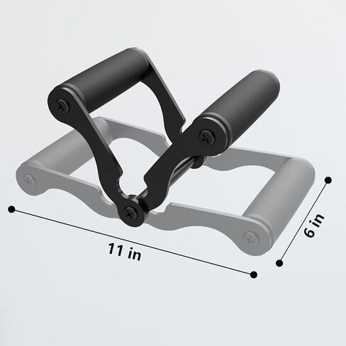 V Bar T-Bar Row Landmine Handle Attachment for Barbell Bars, Solid Mine Double D Row Handle Grips with Non-Slip Rubber Grips, T-Row Attachment for Olympic Strength Training Bars，Black in Saudi Arabia