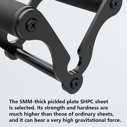 V Bar T-Bar Row Landmine Handle Attachment for Barbell Bars, Solid Mine Double D Row Handle Grips with Non-Slip Rubber Grips, T-Row Attachment for Olympic Strength Training Bars，Black in Saudi Arabia