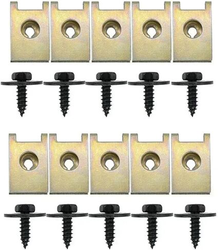 20pcs Chassis Engine Guard Metal Nut/Screw Washers U-Shape Clip Auto Bumper Cross Head Screws for Hex Speed Fastener in Saudi Arabia