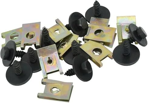 20pcs Chassis Engine Guard Metal Nut/Screw Washers U-Shape Clip Auto Bumper Cross Head Screws for Hex Speed Fastener in Saudi Arabia