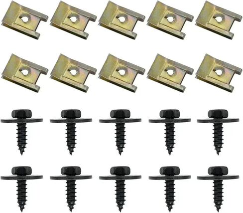 20pcs Chassis Engine Guard Metal Nut/Screw Washers U-Shape Clip Auto Bumper Cross Head Screws for Hex Speed Fastener in Saudi Arabia