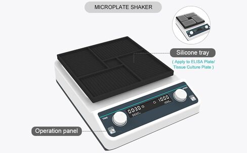شاكر صفيحة Microplate Micro-plate لوحة ELISA/لوحة زراعة الأنسجة*4 مع نطاق RPM محرك بدون فرش 500 إلى 1200 دورة في الدقيقة RPM زيادة 10rpm AC in Saudi Arabia