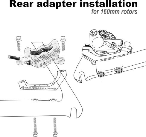 SM-MA-F160P/D R160P/D Flat Mount to Post Mount Brake Caliper Adapter for 160mm Rotors Road Disc Brake FM to PM in Kuwait