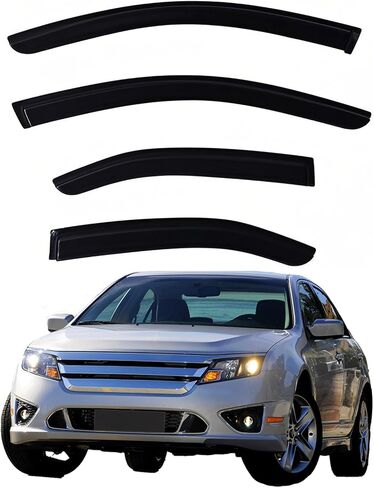 Window Visors Rain Guards fits 2009-2014 Ford F150 SuperCrew Cab, Window Wind Deflectors Vent Shades, 4 Pieces in Saudi Arabia