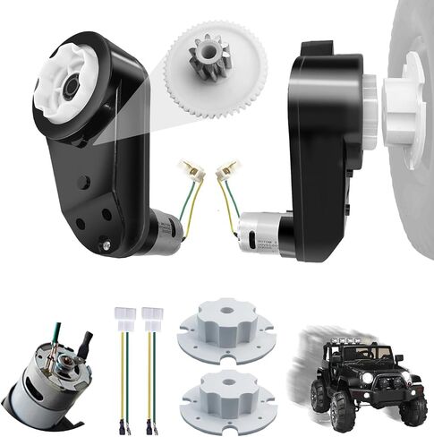 JRRXM 2PCS 24V RS555 35000RPM High-Speed Steel Gears Motor Gearbox for Power Wheels Motor Upgrade,18V-24V Ride on Car DC Motor Conversion Kit Replacement Motors Parts,High Torque,Fast in Saudi Arabia
