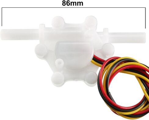 uxcell 1/4" Hall Effect Water Flow Sensor Switch Flowmeter Counter Fluid Meter DC5V 0.15-1.5L/Min SEN-HZ06K in Saudi Arabia