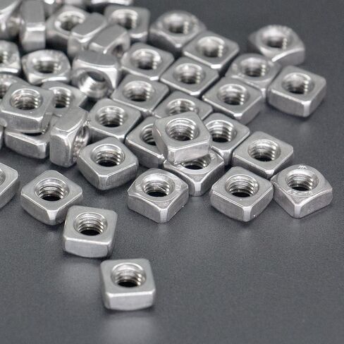 50 Pcs M3 Square Nuts, Premium 304 Stainless Steel Coarse Thread Fasteners for Home Repairs, DIY Projects and Engineering, Corrosion-Resistant, Durable Quality, Silver Tone in Saudi Arabia