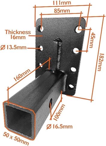 Adjustable Pintle Hook Fixing Base Receiver Fixture Trailer Hitch Towing Heavy Duty RV Camper Caravan Parts Accessories in Saudi Arabia