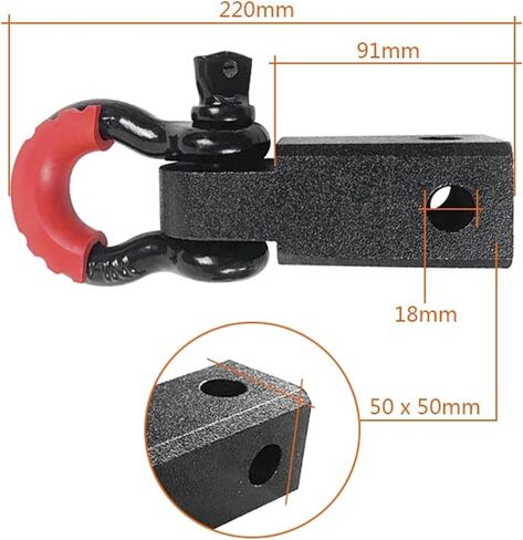 4.75 Ton Receiver D-Ring Trailer Hitch Shackle Tow Bar RV Parts Car Camper Accessories Caravan Components in Saudi Arabia