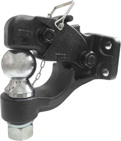 Heavy Duty Pintle Hook Combo 50mm/2Inch Ball Trailer Hitch Towing Capacity 8 TON RV Parts Camper Accessories Caravan Components(2 Inch Ball) in Saudi Arabia