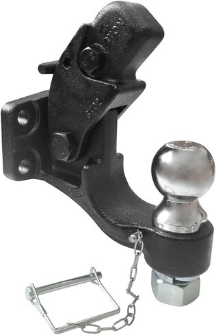 Heavy Duty Pintle Hook Combo 50mm/2Inch Ball Trailer Hitch Towing Capacity 8 TON RV Parts Camper Accessories Caravan Components(2 Inch Ball) in Saudi Arabia