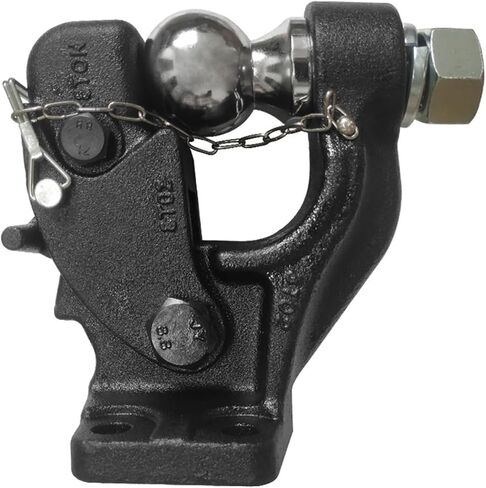 Heavy Duty Pintle Hook Combo 50mm/2Inch Ball Trailer Hitch Towing Capacity 8 TON RV Parts Camper Accessories Caravan Components(2 Inch Ball) in Saudi Arabia