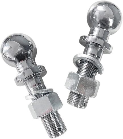 Chrome Extended Long Dia Hitch Mount Tow Ball Capacity 5000Lbs Coupling Trailer Parts RV Camper Caravan Accessories(50MM Ball) in Saudi Arabia