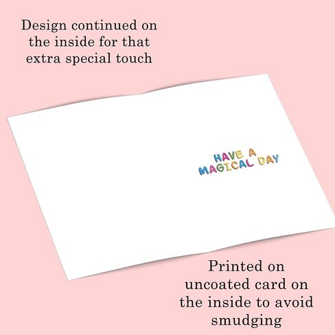 Stuff4 Adorable Unicorn 5th Birthday Greeting Card - Cute and Cool Design with Sunglasses - Ideal Keepsake for a 5-Year-Old Girl's Fifth Birthday Celebration - 5.7 x 5.7 Inches w/envelope in Saudi Arabia