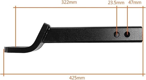 Extended Long Shank 2 Inch Drop Tow Bar Ball Mount Tongue Hitch 3T Trailer Car Caravan Boat Parts Accessories in Saudi Arabia