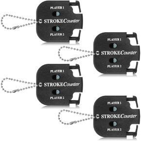simarro 4pcs Golf Stroke Counter, Mini Golf Ball Scorer Counter Clicker Portable Golf Score Counter with Dial Resetting Tool Key Chain for Different Kinds of Competitions and Games in Kuwait