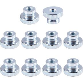 10 Pcs M4 0.31" H High Head Knurled Thumb Nut,Metal Round Knobs Hand Nut,Through Hole Round Knobs Fastener,Zinc Plated Iron Grip Knurled Thumb Fastener for 3D Printer Furniture in Kuwait