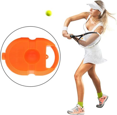 EMVANV Tennis Trainer Rebound Ball,with 3 String Balls Solo Tennis Training Equipment Portable Tennis Practice Rebounder Equipment Training Tools for Beginners Sport Exercise(Orange) in Saudi Arabia