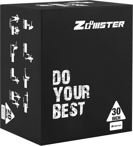 Zoomster 3-in-1 Foam Plyometric Jump Box for Home Gym Jump Training, HIIT, MMA, Weighted Stepup, Push Press and Strength Training in Saudi Arabia