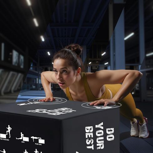 Zoomster 3-in-1 Foam Plyometric Jump Box for Home Gym Jump Training, HIIT, MMA, Weighted Stepup, Push Press and Strength Training in Saudi Arabia