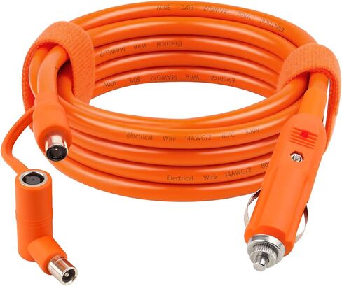 14AWG CAR CARITTE CARIVETTER CABITER CABLE 6FT ، 12V/24V DC 8MM CAR CABLE 15A مع قابس DC7909/8020 متوافق مع Jackery ، Bluetti ، Anker ، Grecell ، Tord Zero Yeti Proper Power Station in Kuwait