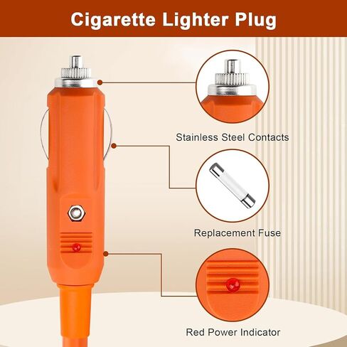 14AWG CAR CARITTE CARIVETTER CABITER CABLE 6FT ، 12V/24V DC 8MM CAR CABLE 15A مع قابس DC7909/8020 متوافق مع Jackery ، Bluetti ، Anker ، Grecell ، Tord Zero Yeti Proper Power Station in Kuwait