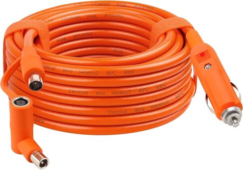 14AWG Car Cigarette Lighter Charger Cable 6FT,12V/24V DC 8mm Car Charging Cable 15A with DC7909/8020 Plug Compatible with Jackery,BLUETTI,Anker,GRECELL,Goal Zero Yeti Portable Power Station in Saudi Arabia