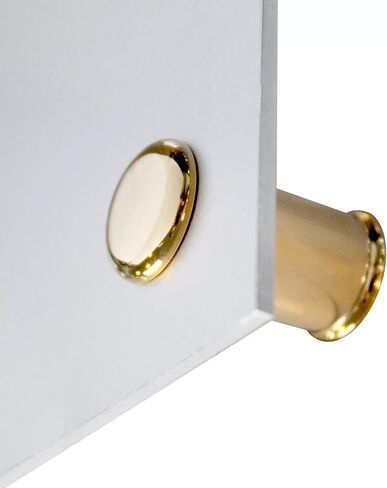 Fisso Midi Standoff Mounts 15mm Diameter Tamper-Proof Sign Mounting Hardware Brass Wall Spacers for Acrylic, Metal, Glass & Wood Signs – Indoor & Outdoor Use, Holds Up to 5kg - 4 Pack (Gold) in Saudi Arabia
