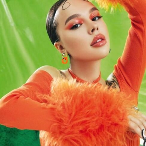 WCRAZYE Boho Chunky Necklace Earrings Set for Women Colourful Acrylic Chunky Statement Necklace Cuban Link Chain Collar Necklace Retro Neon 80s Jewelry in Kuwait