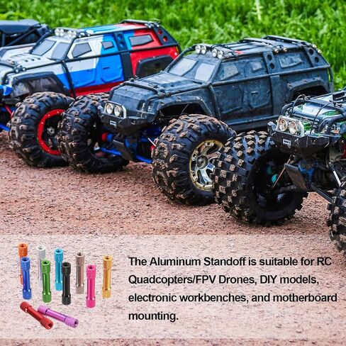 Meccanixity 20 PCS M3 × 25 مم عمود فاصل مزدوج الرؤوس من الألومنيوم FPV Drone RC Car Car ، Green in Saudi Arabia